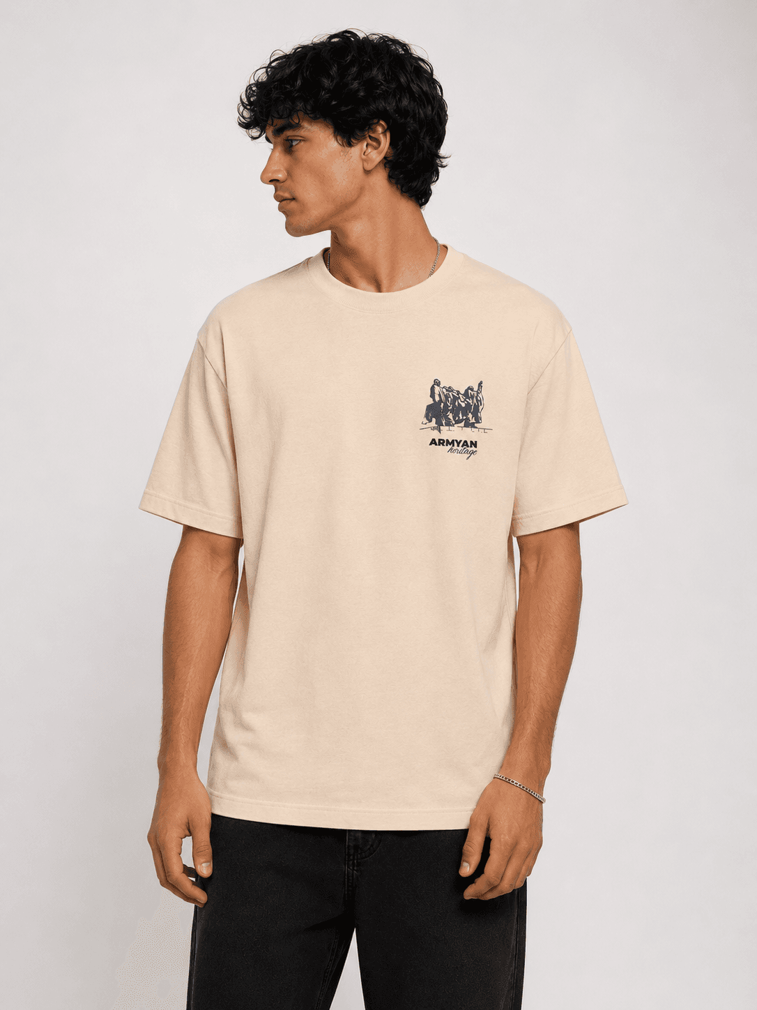 ARMYAN Dvin Hotel Heritage T-Shirt Beige Front View