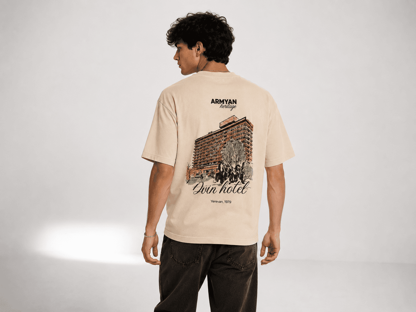 ARMYAN Dvin Hotel Heritage T-Shirt Beige Back View