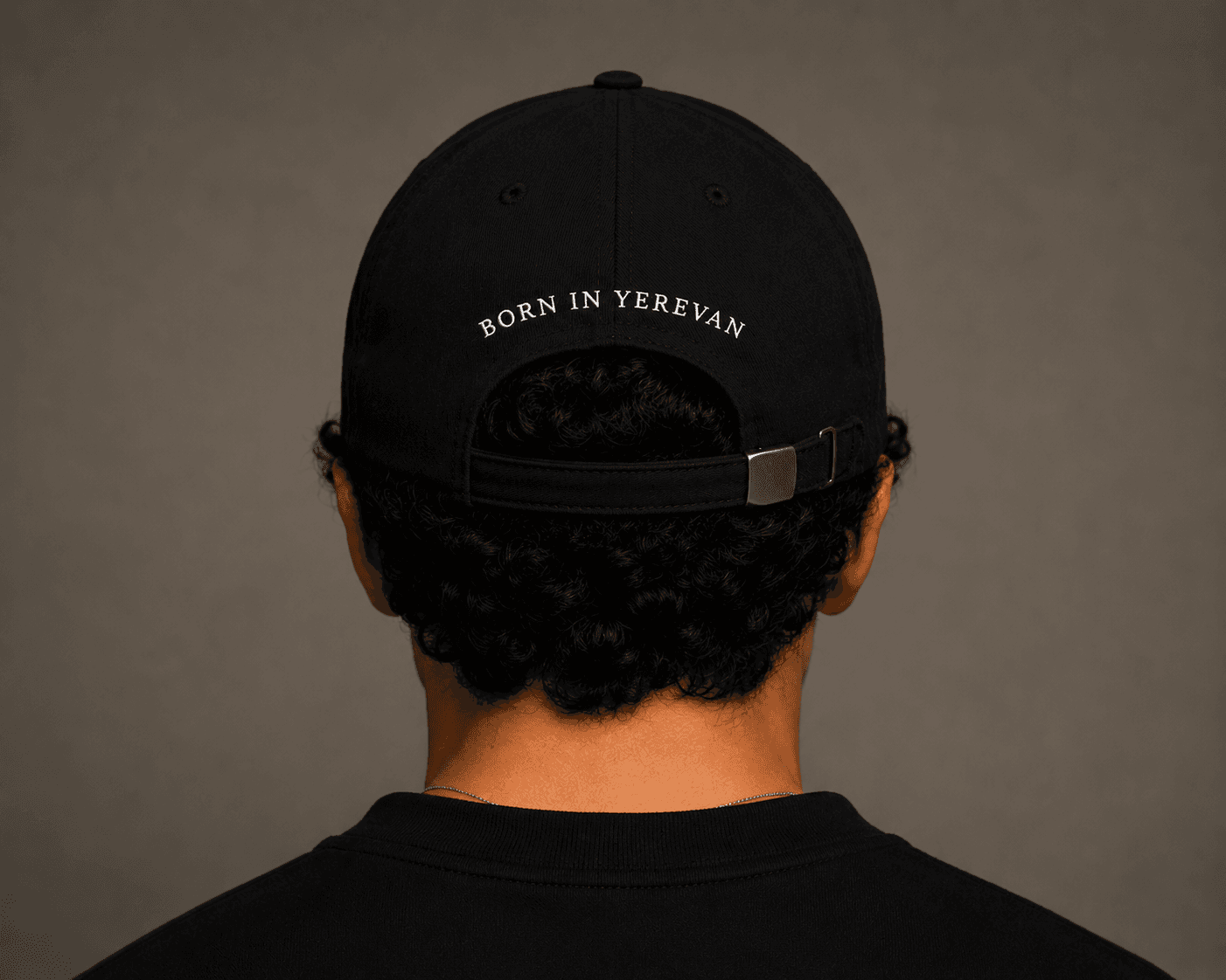 ARMYAN Logo Cap in black — back with Born in Yerevan text